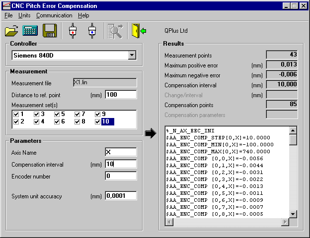 Siemens 840D screen